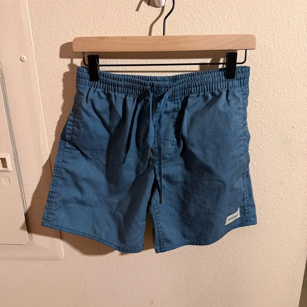 Rhythm Swim Trunks Elastic Waist Boardshorts Blue Size 30